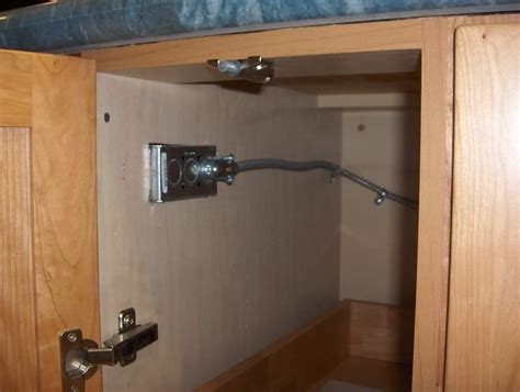 junction box behind cabinet|cabinet electrical outlet box.